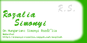 rozalia simonyi business card